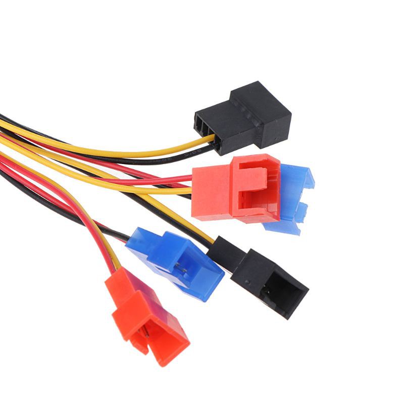 Dây Cáp Chuyển Đổi Nguồn 4 Pin Ide Molex Sang 6 Cổng 2 Pin Cho Quạt Tản Nhiệt Pc Diy