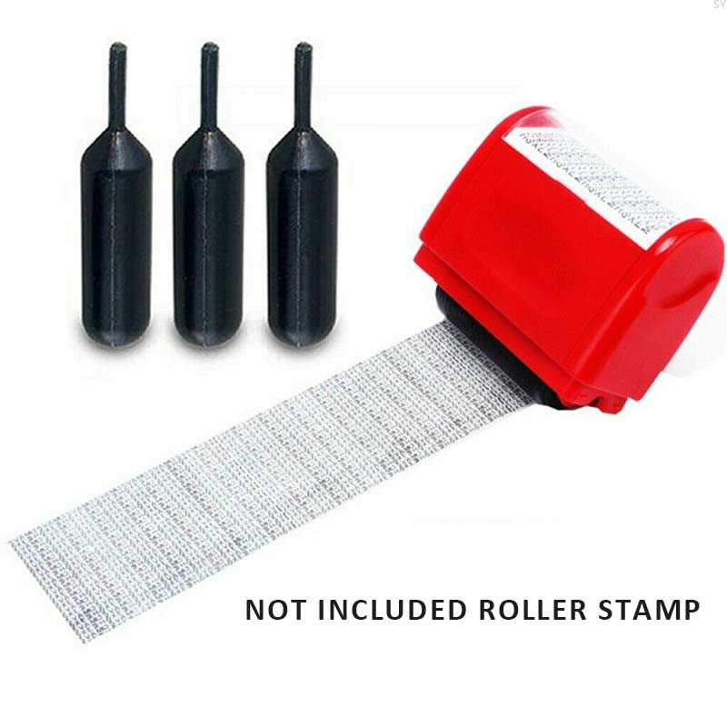 3pcs Refill Ink Black Ink for Identity Guard Theft Protection Roller Stamp