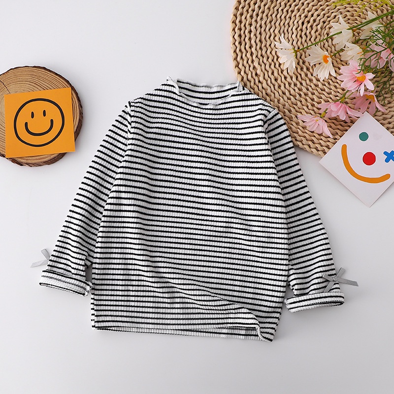 Áo Thun Dài Tay Họa Tiết Kẻ Sọc Thiết Kế Mới Thời Trang Mùa Thu Dành Cho Nữ