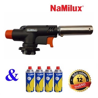 Bộ Đầu Khò Gas NaMiLux - Đèn Khò Ga Có Mồi Lửa - Sử Dụng Cho Bình Gas Mini TS1719RN ( hàng chính hãng)