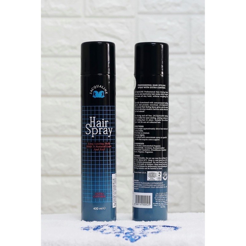 keo xịt tóc Jacqualine Long Lasting Hold Hair Spray 400ml