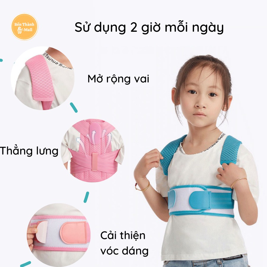 ✈️ [Freeship] Đai Chống Gù Lưng Cho Trẻ, Trị Lưng Tôm, Định Hình Cột Sống