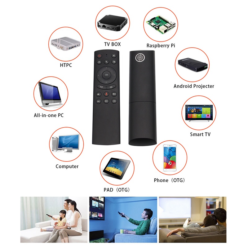Chuột Không Dây Thông Minh G20S 2.4G Điều Khiển Giọng Nói IR Cho Android TV Box PC Tablet