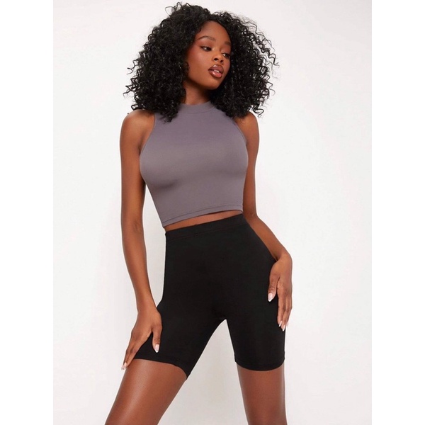 Quần short biker thun cotton 4 chiều 2 màu trắng đen