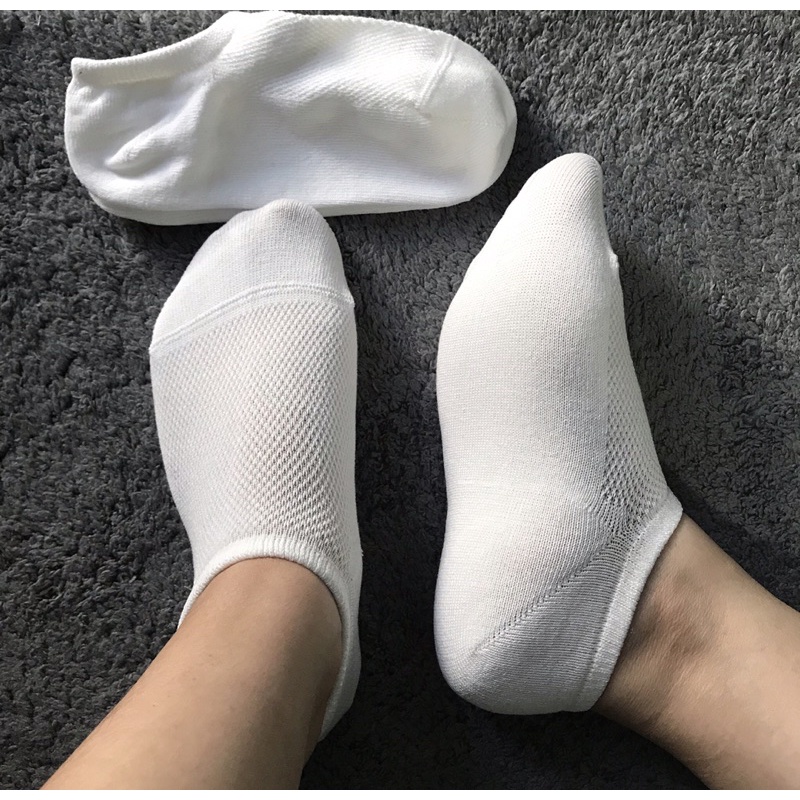 Tất vớ cổ ngắn nam 100% cotton Uni.qlo thông hơi thoáng mát ôm chân hạn chế xù lông big size 42-46 Sukishop