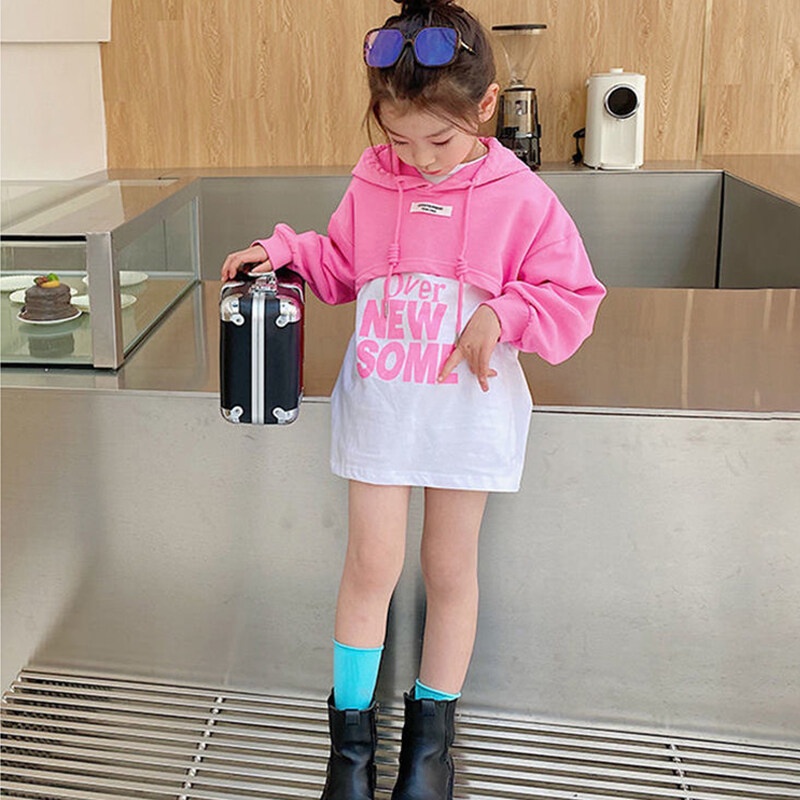 IQ Angel Đầm Thun Dài Tay Phong Cách Hàn Quốc Thời Trang Mới Cho Bé Gái giay nu