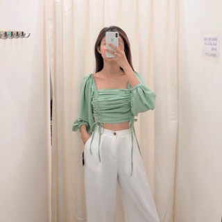 ÁO CROPTOP RÚT DÂY 2 bên