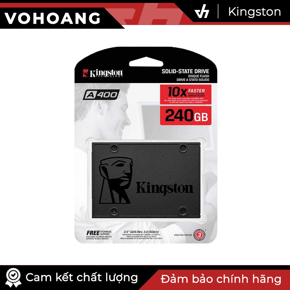 Ổ cứng SSD 240GB Kingston A400 - Chính hãng, tốc độ cao, bảo hành 3 năm