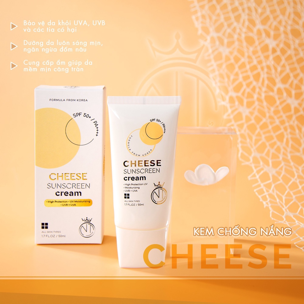 Kem Chống Nắng Cheese Mỹ Phẩm Ngọc Tú - Kem Chống Nắng Cho Mặt Cty NT Cosmetics - 8936206760078