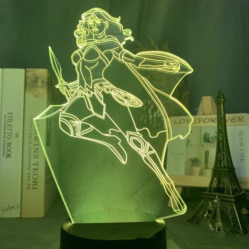 Đèn Ngủ LED 3D 7 Màu Hình Siêu Anh Hùng Marvel