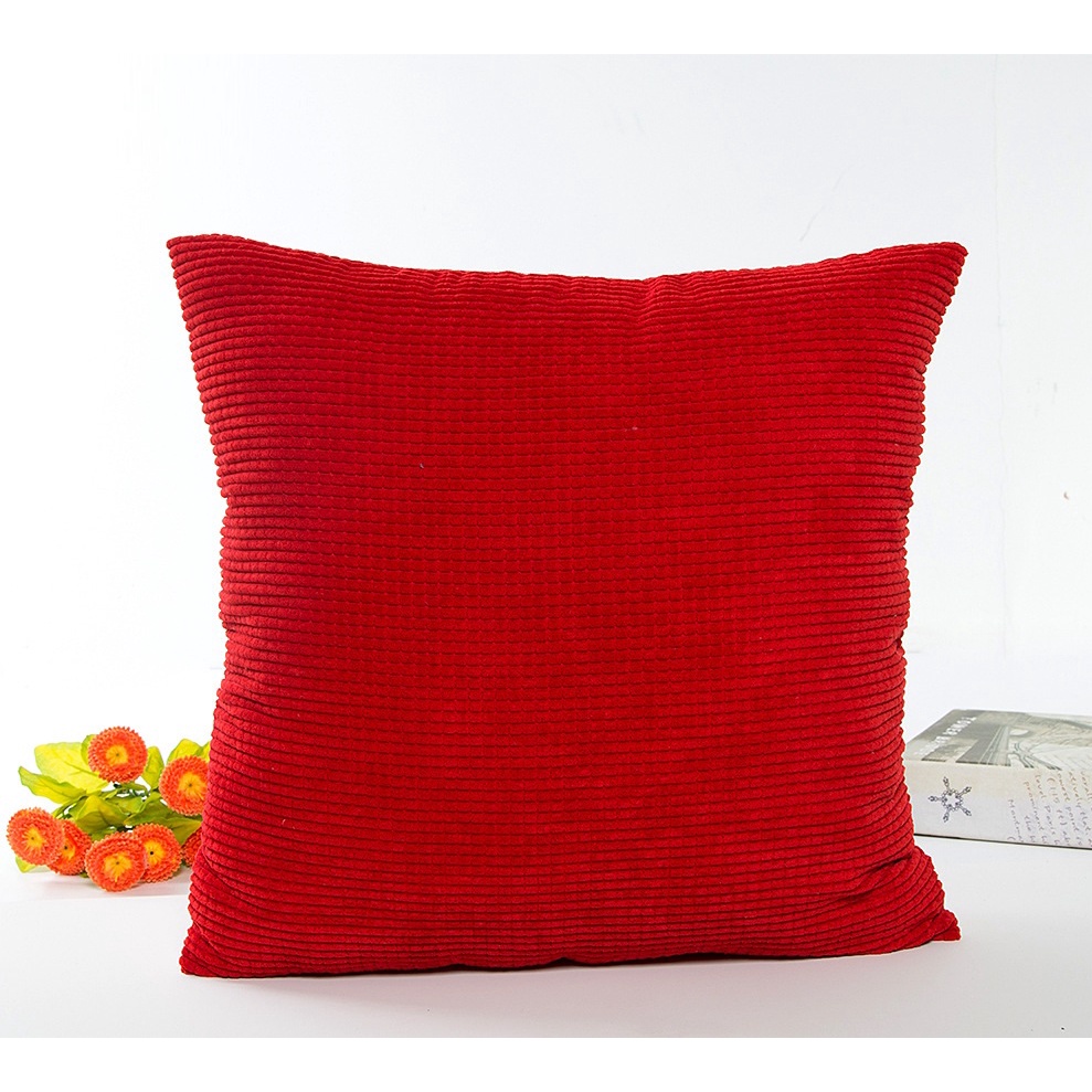 [ CHỈ VỎ ] VỎ GỐI TỰA LƯNG TRANG TRÍ SOFA VẢI NHUNG DẬP VÂN NHÍ CAO CẤP SBK165