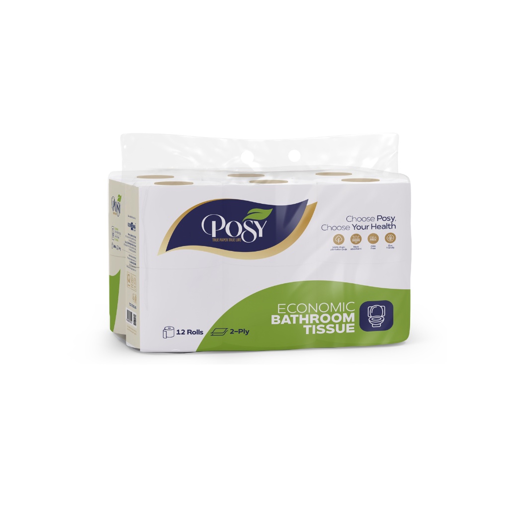 Giấy vệ sinh Posy Economic 2 Lớp 12 cuộn/túi
