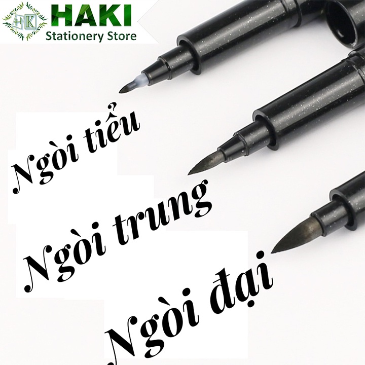 [Mã 11LSSALE giảm 100% đơn 50k] Bút brush pen viết calligraphy HAKI, bút viết thư pháp có thể đổ thêm mực B47