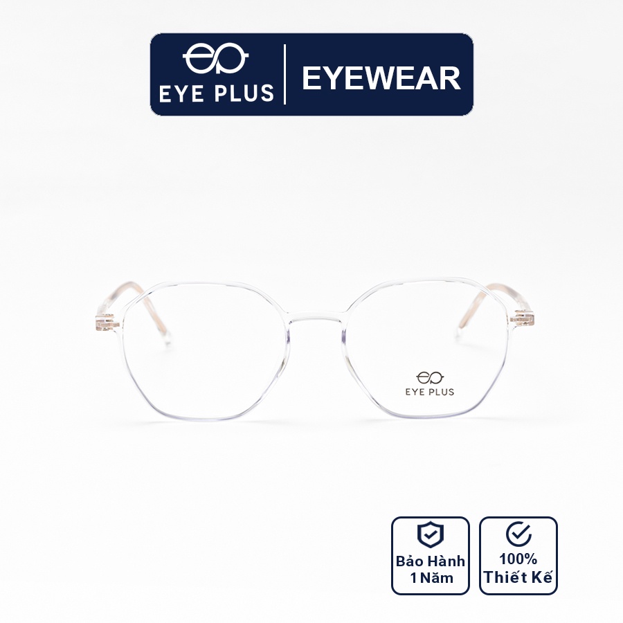 Gọng kính cận nam nữ thời trang Eye Plus đa giác thời trang E450-00216