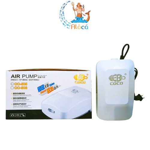 Máy sủi khí tạo oxy 2 vòi COCO CO-505, CO-506 cho bể cá cảnh