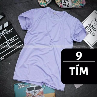 Áo thun trơn MÀU TÍM, chất liệu cotton - Áo phông Nam Nữ cổ tròn Thấm hút mồ hôi, dễ phối đồ. Nhận IN ẤN theo yêu cầu