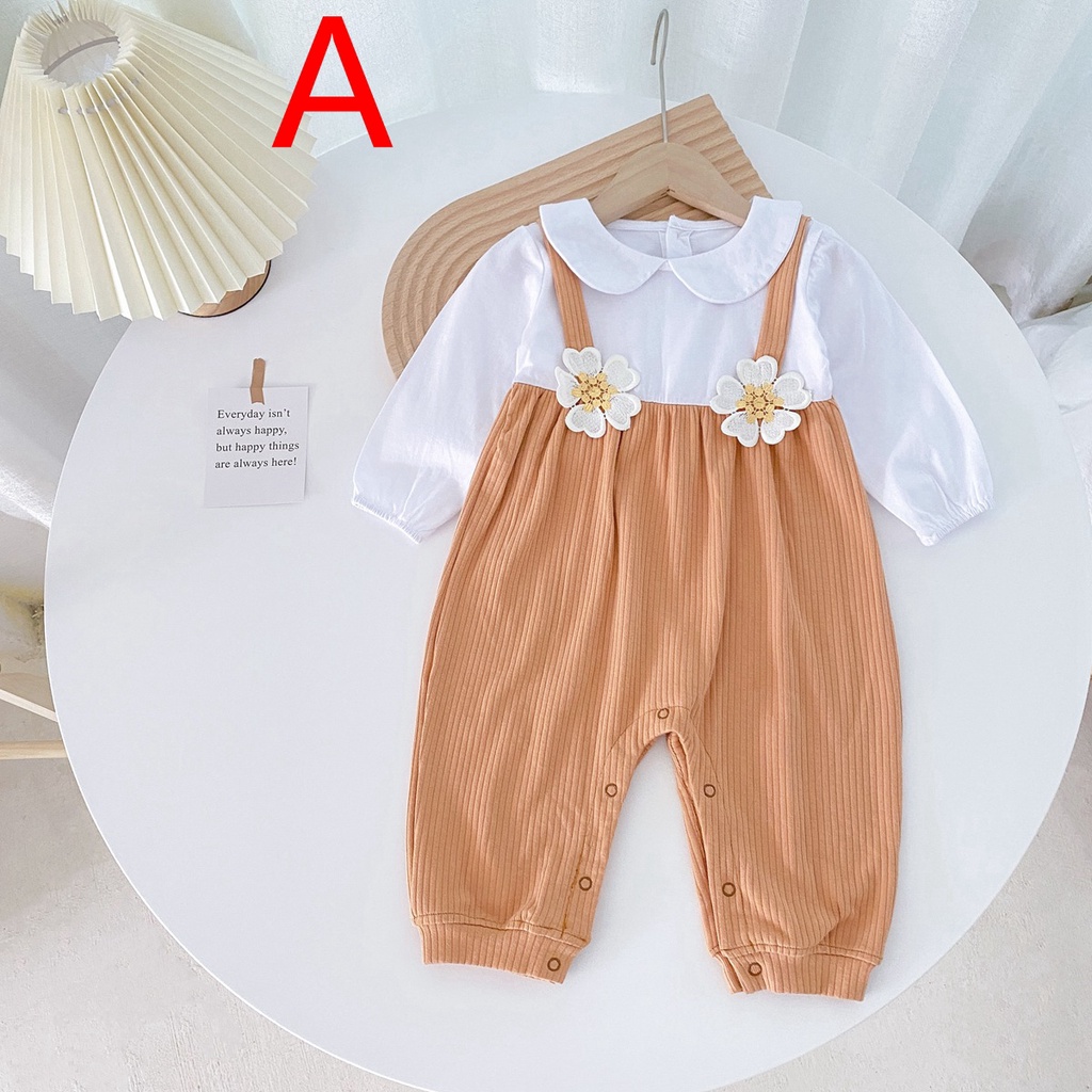 Áo liền quần Sanlutoz chất liệu cotton dài tay kiểu công chúa dành cho bé gái
