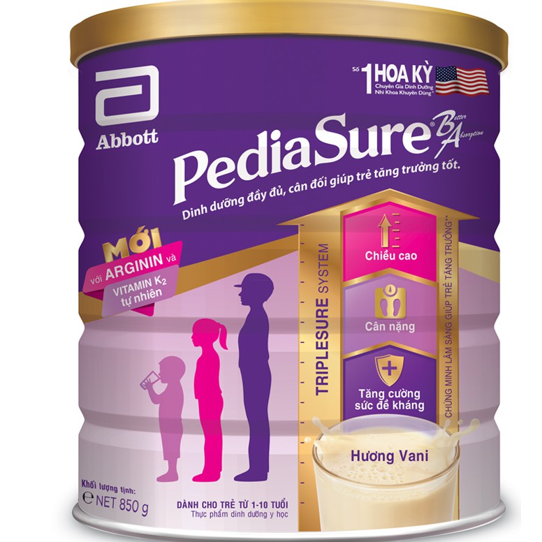 Sữa Bột Pediasure B/A Vani 850g