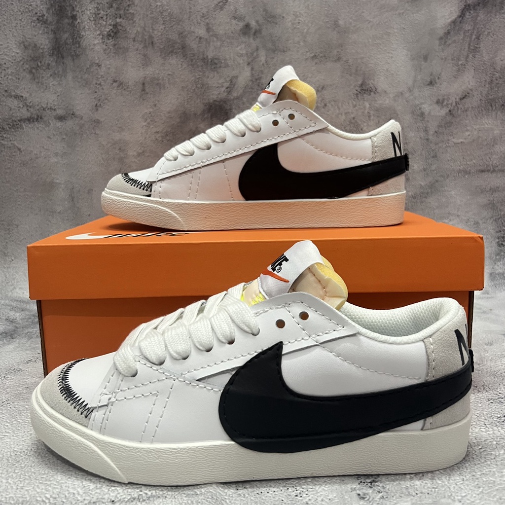 Giày Sneaker Blazer Low 77 Jumbo "White Black" - Tiểu Chuẩn (Ảnh Thật - Hàng Sẵn)