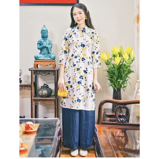 Áo dài hoa nhí sumire