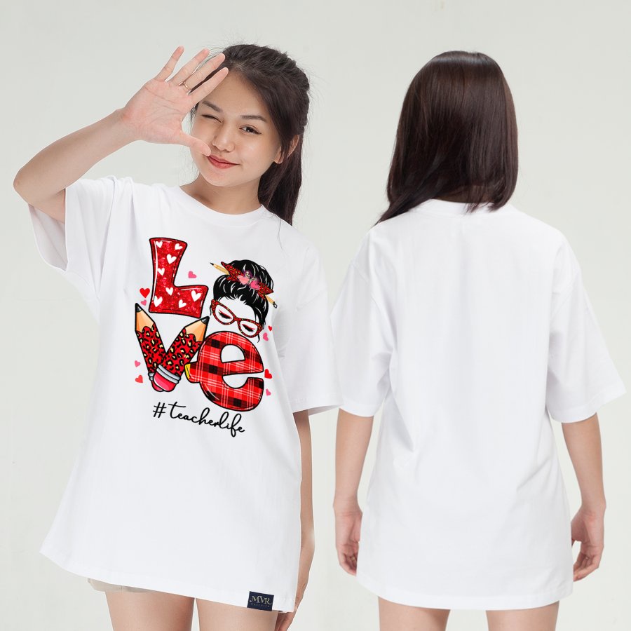 Áo thun nữ phom rộng Unisex hài hước tình yêu ngày lễ tình nhân MVR KK4038