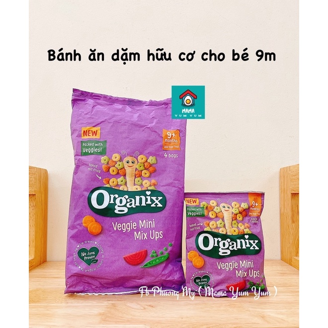 Date 9/2023 Bánh ăn dặm hữu cơ Organix rau củ cho bé 9 tháng của Anh
