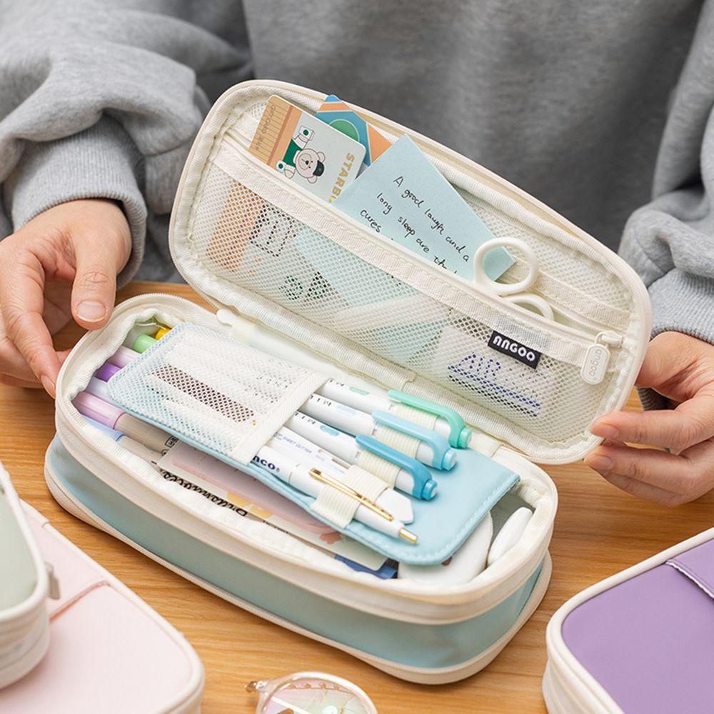 Bóp Viết Vải Bố Hai Lớp Họa Tiết Cầu Vồng