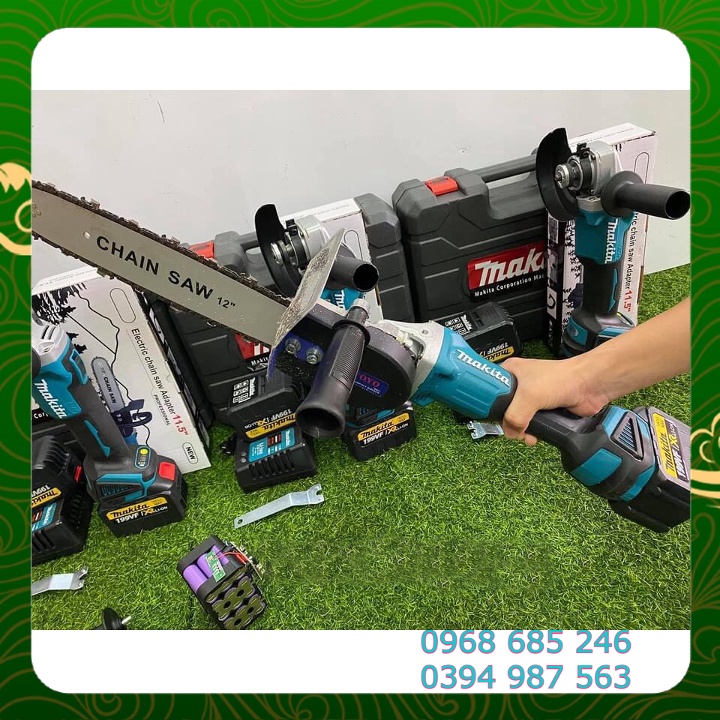 Máy mài pin Makita 15cell Máy cắt cầm tay không chổi than pin 15 cell