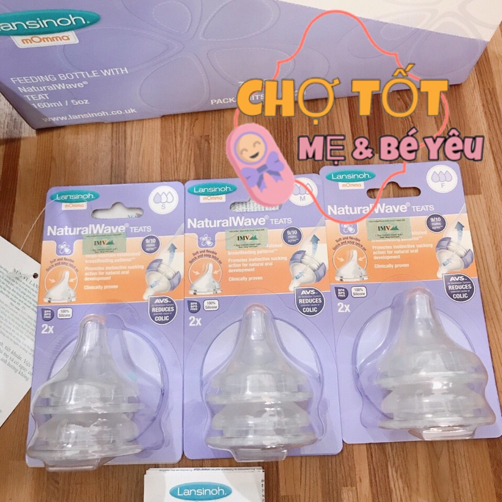 Núm Ty Lansinoh Momma Đù Size S/M/F Có Tem