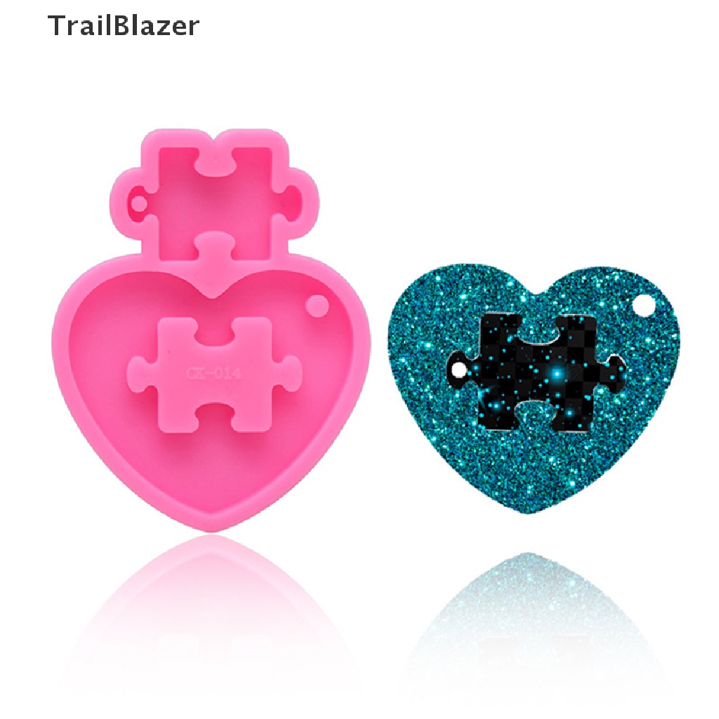 Tbvn Heart Keychain Silicone Mold Epoxy Craft Resin Molds DIY Handmade Clay Mold Jelly