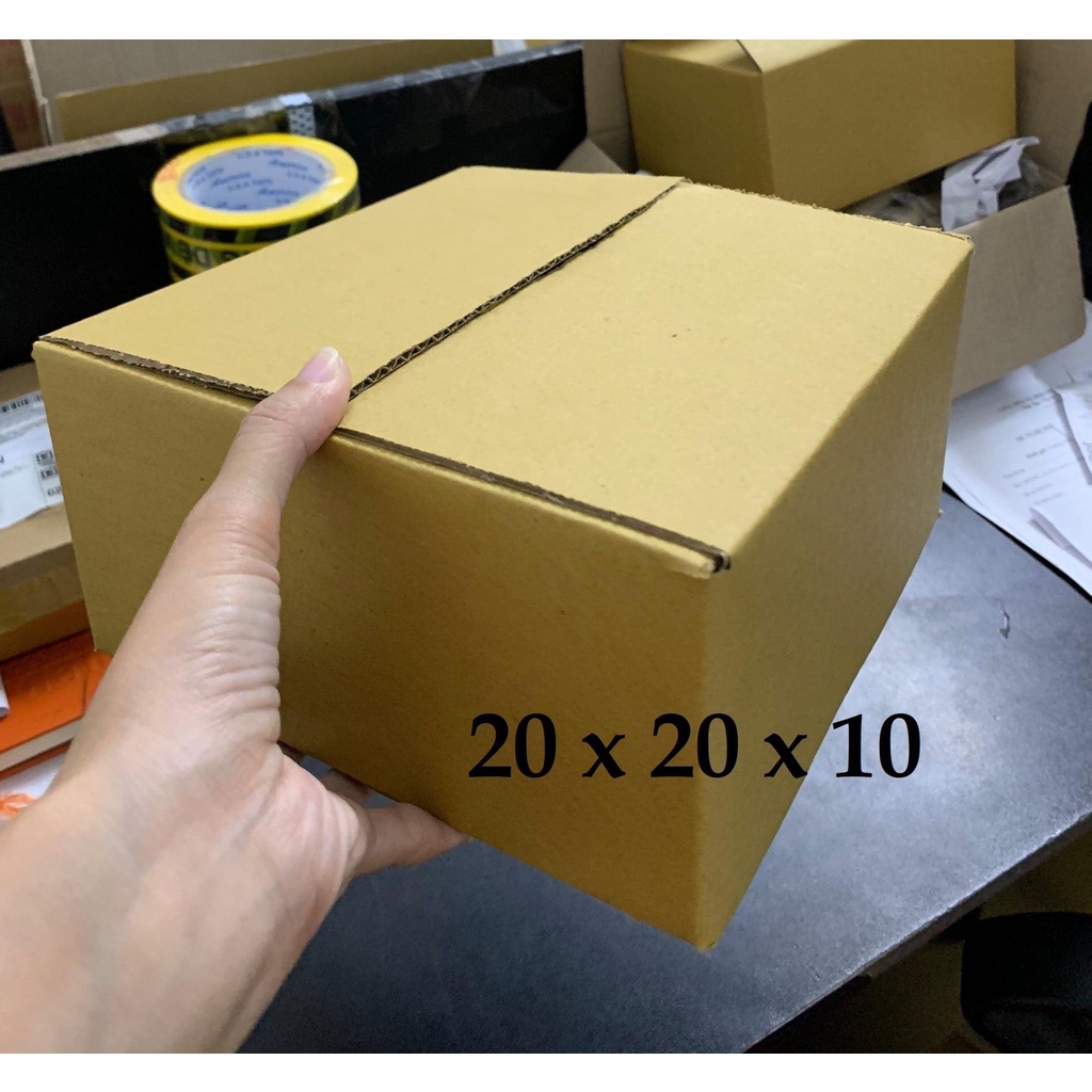 Bộ 10 Hộp Carton 20x20x10 Cm Thùng Carton Giá rẻ