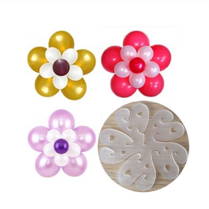 Miếng nhựa kết bong bóng tạo hình bông hoa 5 cánh Phụ KiệnTrang Trí Sinh Nhật tiệc cưới Happy birthay thôi nôi