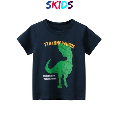 Áo thun cho bé trai hàn quốc cộc tay mùa hè thời trang trẻ em 2 đến 8 tuổi SKIDS