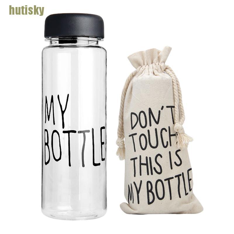 hutisky New Clear My Bottle Sport Fruit Juice Water Cup Portable 500ML Travel Bottle Bag CDH
