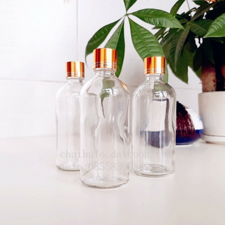 Combo 50 Chai lọ đựng tinh dầu nhỏ giọt 100ml, lọ đựng tinh chất, mỹ phẩm từ thủy tinh chất lượng cao