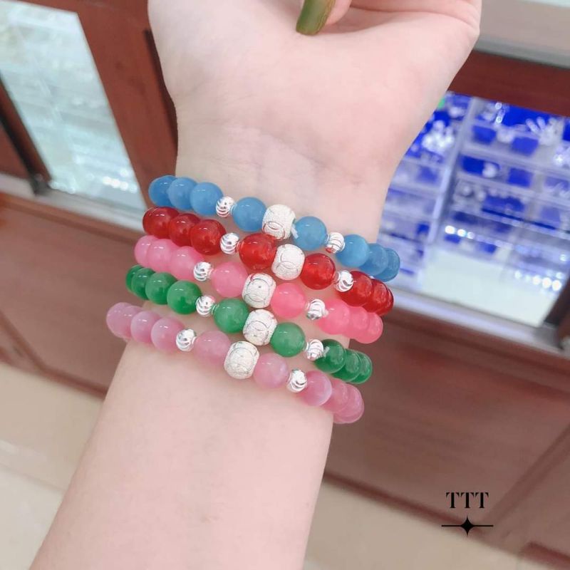 1 VIÊN BI KIM TIỀN BẠC TA 8LI LÀM MẶT DÂY CHUYỀN XÂU VÒNG ĐÁ