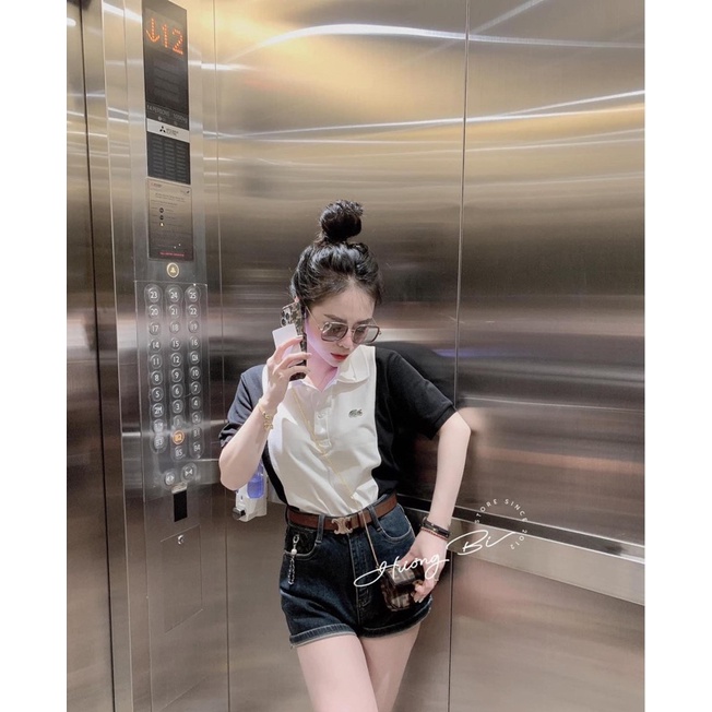 Áo Thun POLO Nữ Tay Lỡ Có Cổ Phông Form Rộng Unisex Trơn Ulzzang