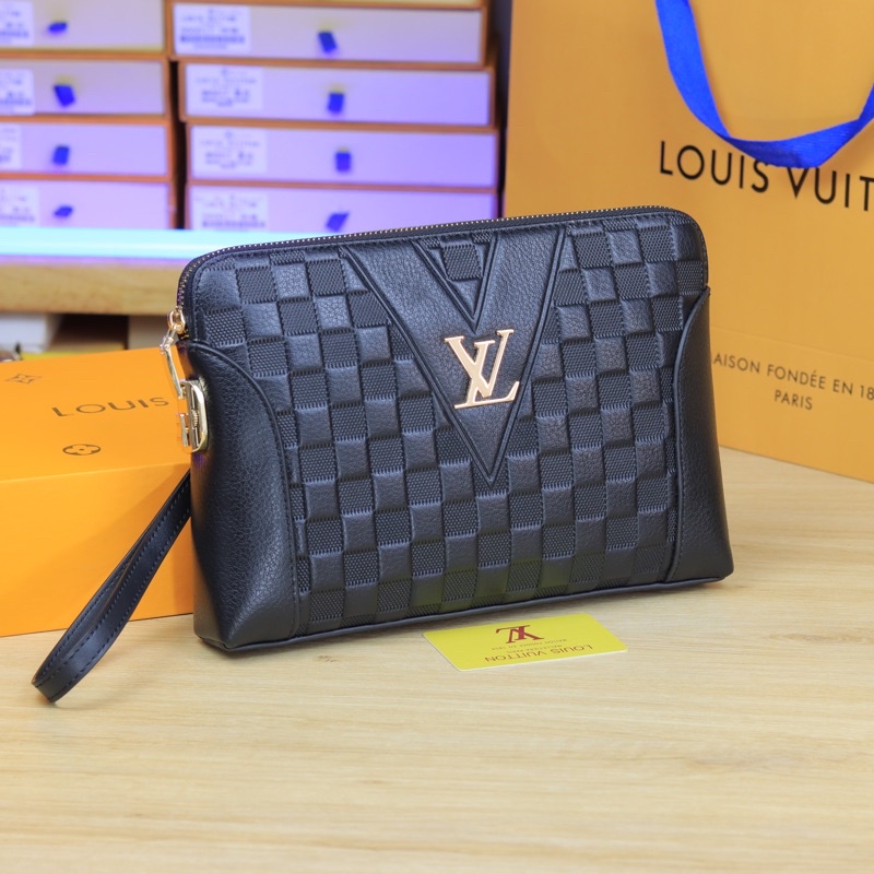 Ví cầm tay M2297 chất liệu da bò có khoá số an toàn kích thước 24cm