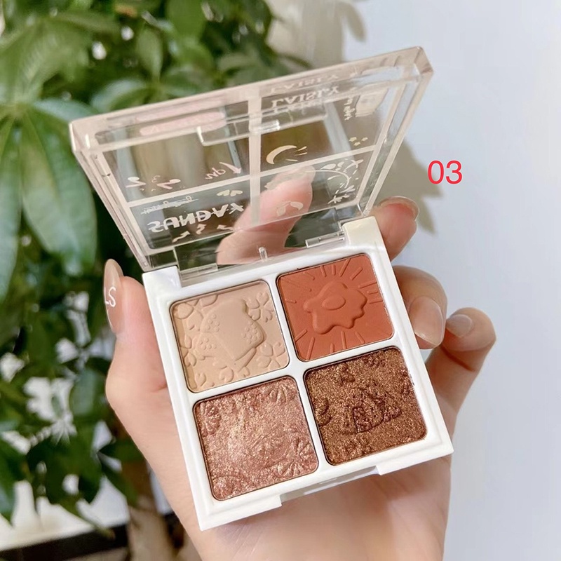 Bảng Phấn Mắt Màu Lì Sắc Tố Cao Không Nhòe Lâu Trôi