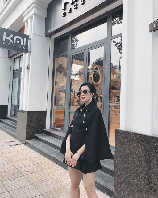 Set áo dạ cape và chân váy  | BigBuy360 - bigbuy360.vn