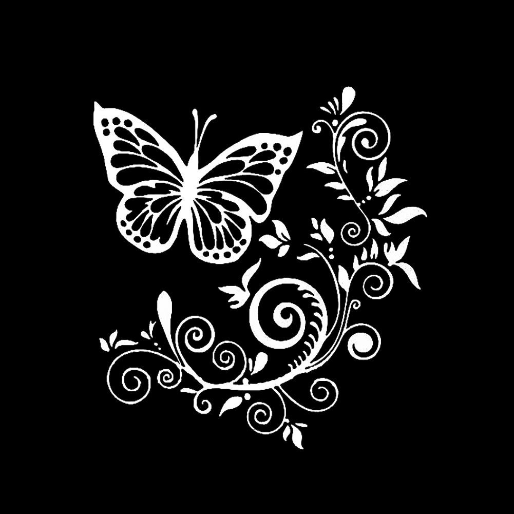 Decal rbtr _ Butterfly họa tiết hoa bướm dán trang trí xe ô tô / xe tải