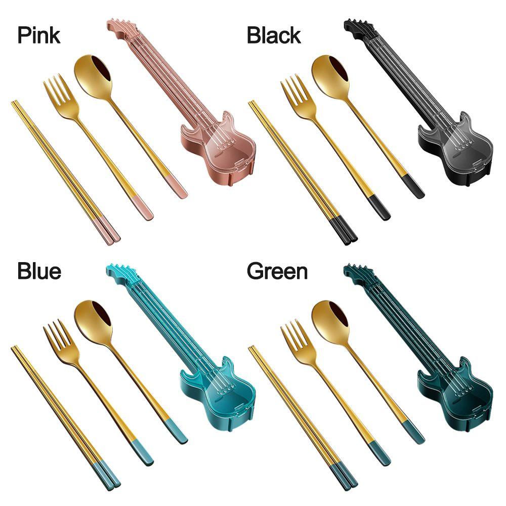 Bộ 3 Dụng Cụ Ăn Uống Hình Đàn Ghita Kèm Hộp Đựng