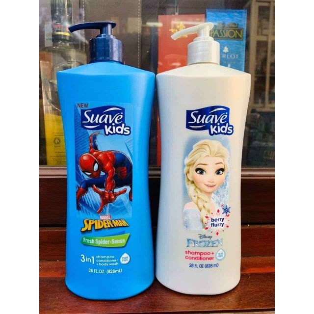Sữa Tắm Gội Suave Kids 3in1 cho Bé phiên Bản Hoạt Hình Siêu Dễ Thương