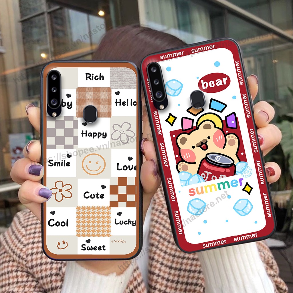 Ốp lưng Samsung A10s / A20s / A20 / A30 trái tim mặt cười, gấu cute thể thao cá tính