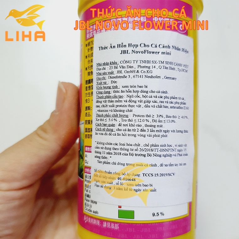 Thức Ăn JBL Novo Flower Mini Cá La Hán 110gr - Cám Cá La Hán Cao Cấp
