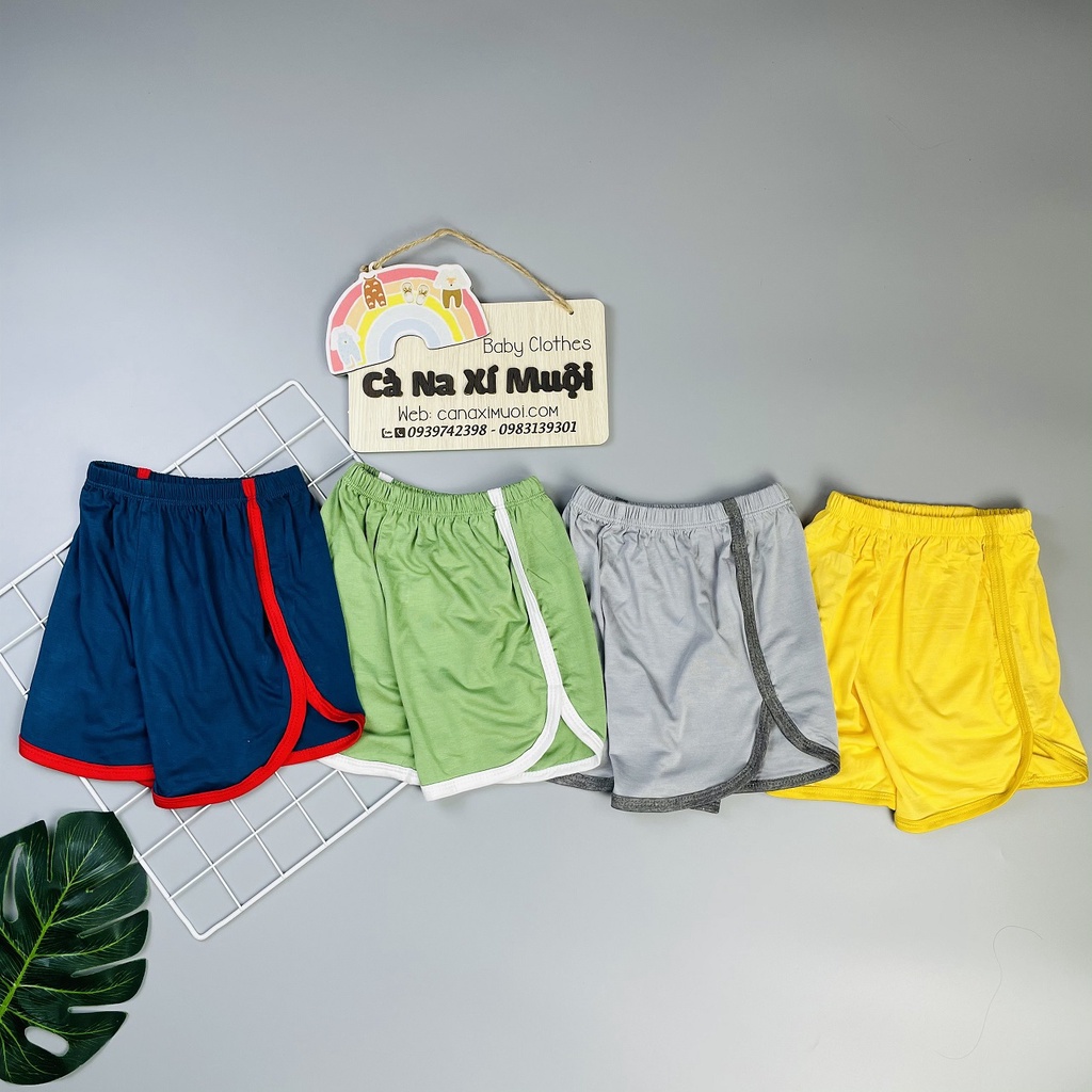 FULLSIZE9-32KG Set 4 Quần Ngắn Thun LạnhFREE SHIPHàng Chuẩn Hoạ Tiết Dể Thương Cho Bé Gái Bé Trai, Đủ