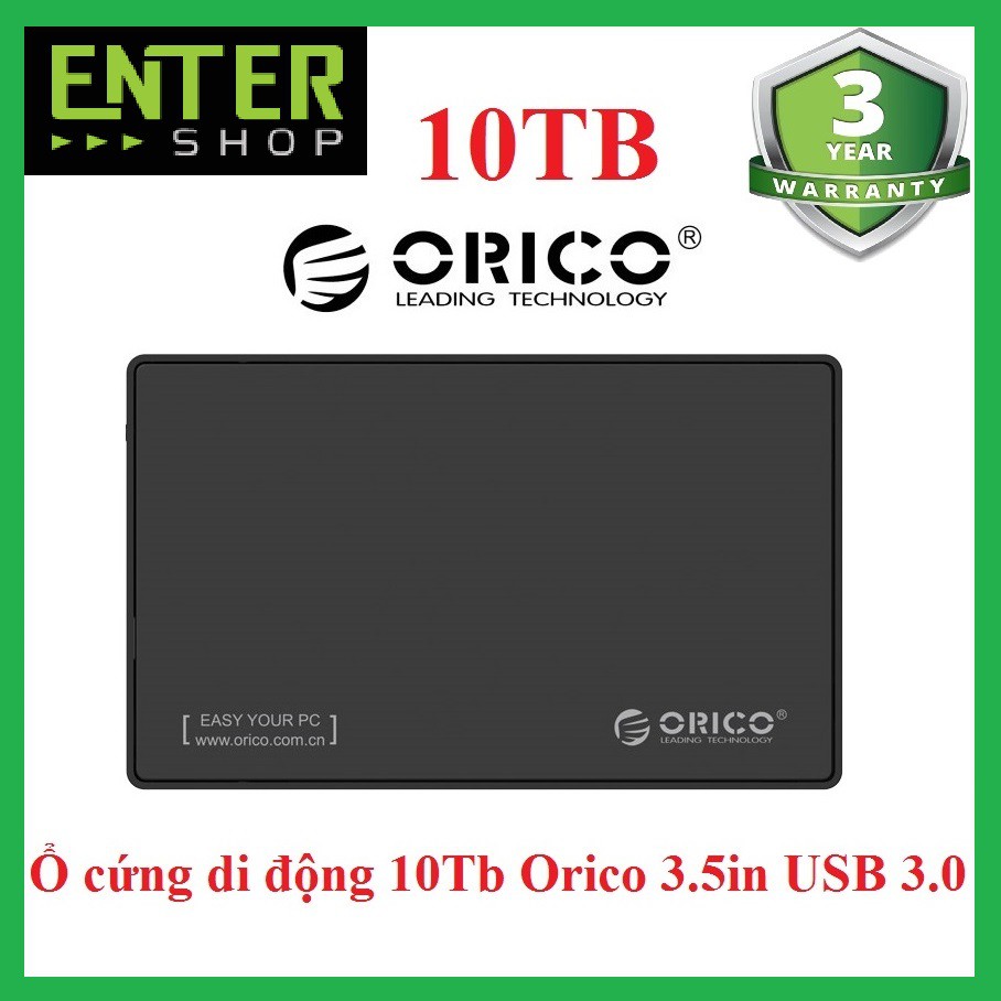 Ổ cứng di động 6Tb đến 10Tb Orico 3.5Inch Usb 3.0 Có nguồn Phụ đi kèm