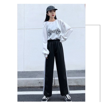 Quần Culottes Nữ - Quần ống rộng 3 sọc UNISEX LE28 | BigBuy360 - bigbuy360.vn