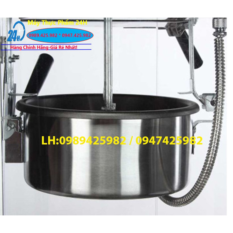 Nồi điện nổ ngô của máy bắp rang bơ điện tủ kính