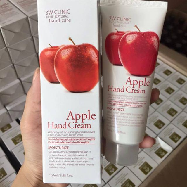 KEM DƯỠNG DA TAY HƯƠNG TÁO APPLE HAND CREAM 3W CLINIC 100ml